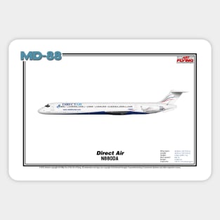 McDonnell Douglas MD-88 - Direct Air (Art Print) Sticker